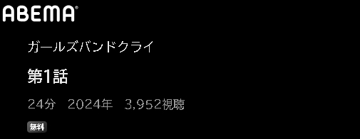 ABEMA アニメ ガールズバンドクライ（ガルクラ） 動画無料配信