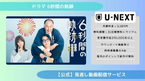 ドラマ 6秒間の軌跡　配信U-NEXT無料視聴　