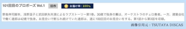 ドラマ101回目のプロポーズ TSUTAYA DISCAS 無料視聴