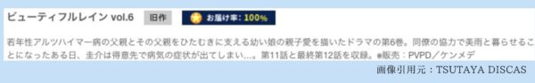 ドラマビューティフルレイン TSUTAYA DISCAS 無料視聴