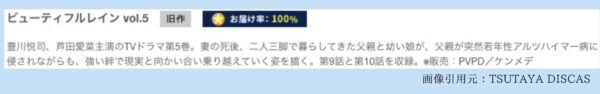 ドラマビューティフルレイン TSUTAYA DISCAS 無料視聴