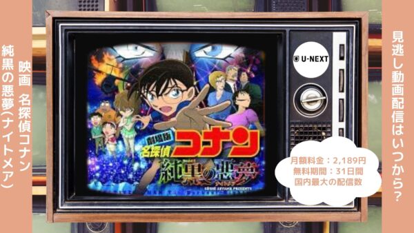 映画名探偵コナン純黒の悪夢配信U-NEXT無料視聴