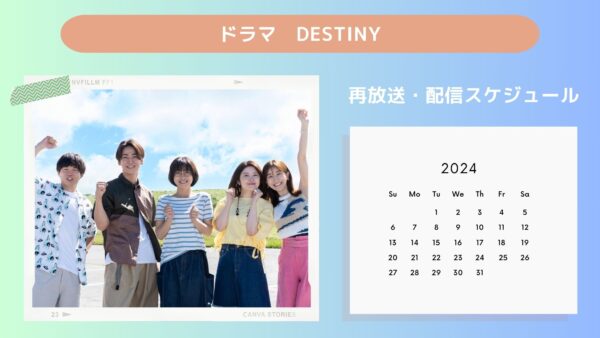 ドラマdestiny配信・再放送スケジュール無料視聴