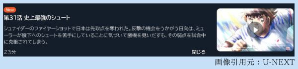 アニメ キャプテン翼シーズン2 ジュニアユース編（2期） 31話 動画無料配信