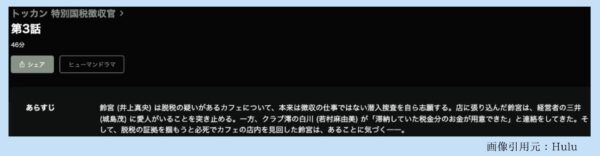 ドラマトッカン-特別国税徴収官- Hulu 無料視聴