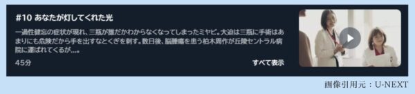 ドラマアンメット10話U-NEXT無料視聴